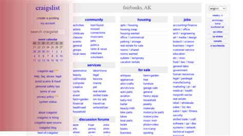 Craigslist fairbanks jobs - craigslist provides local classifieds and forums for jobs, housing, for sale, services, local community, and events